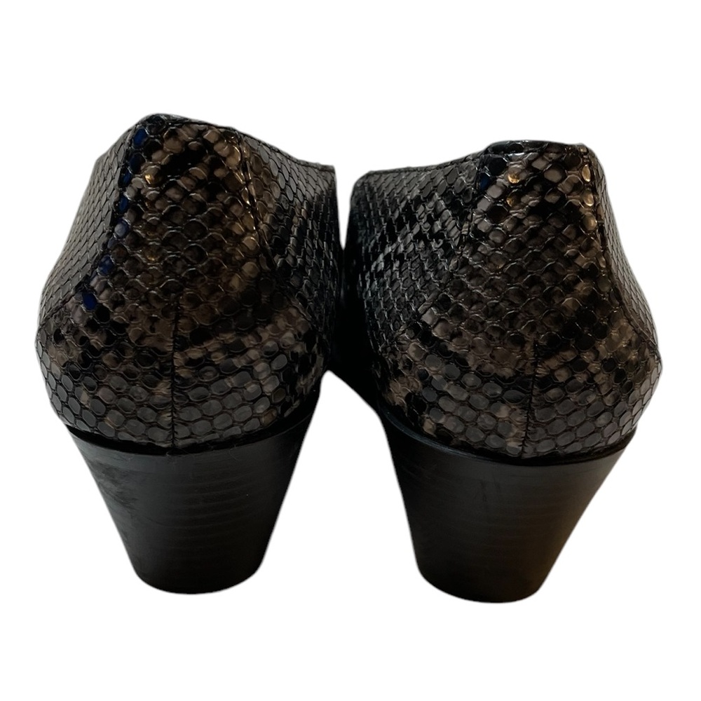 ZARA Gray/Black Snakeskin Print Shooties Shoes Booties Western Cowgirl - Size 38 - Picture 7 of 11